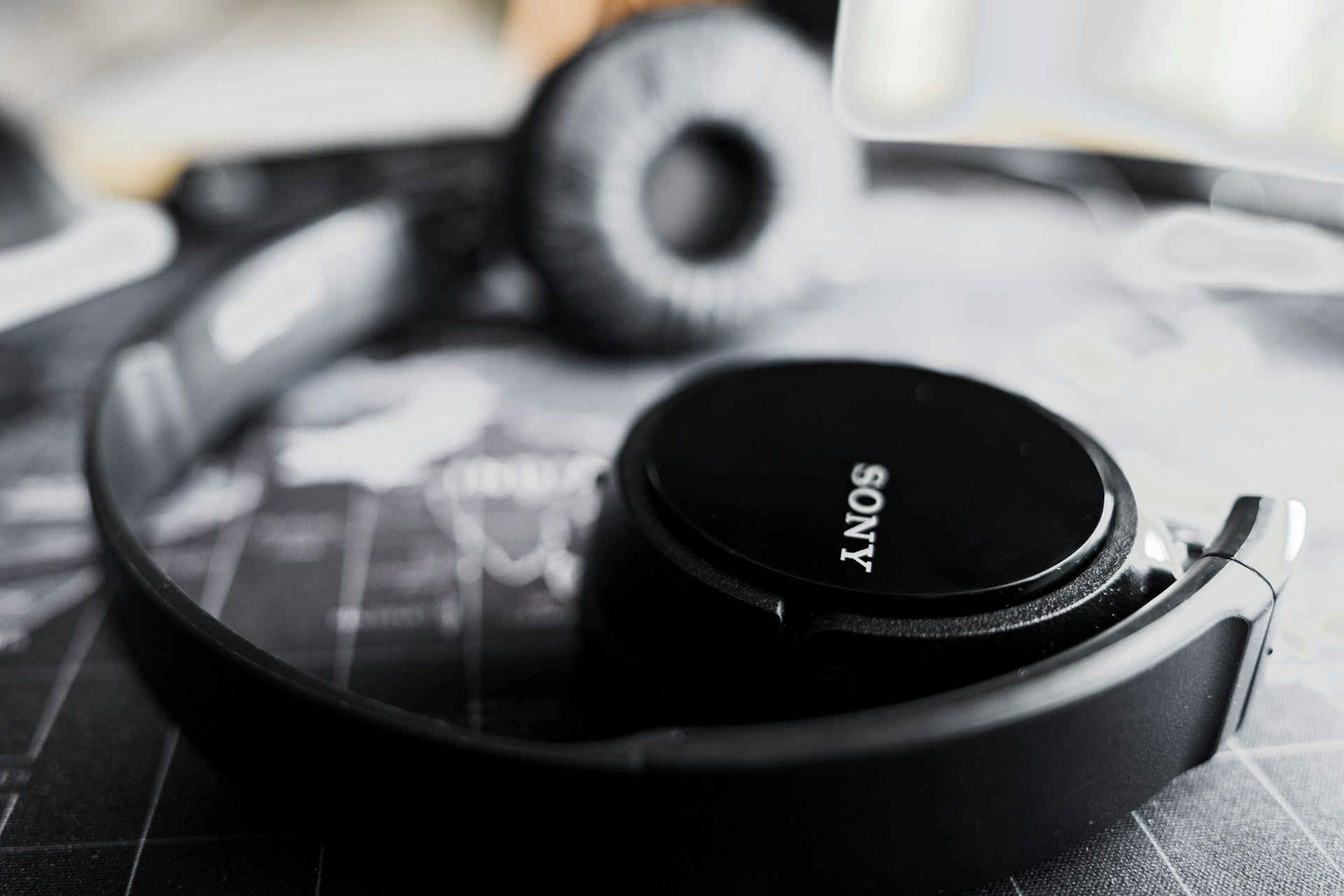 Black Sony headphones