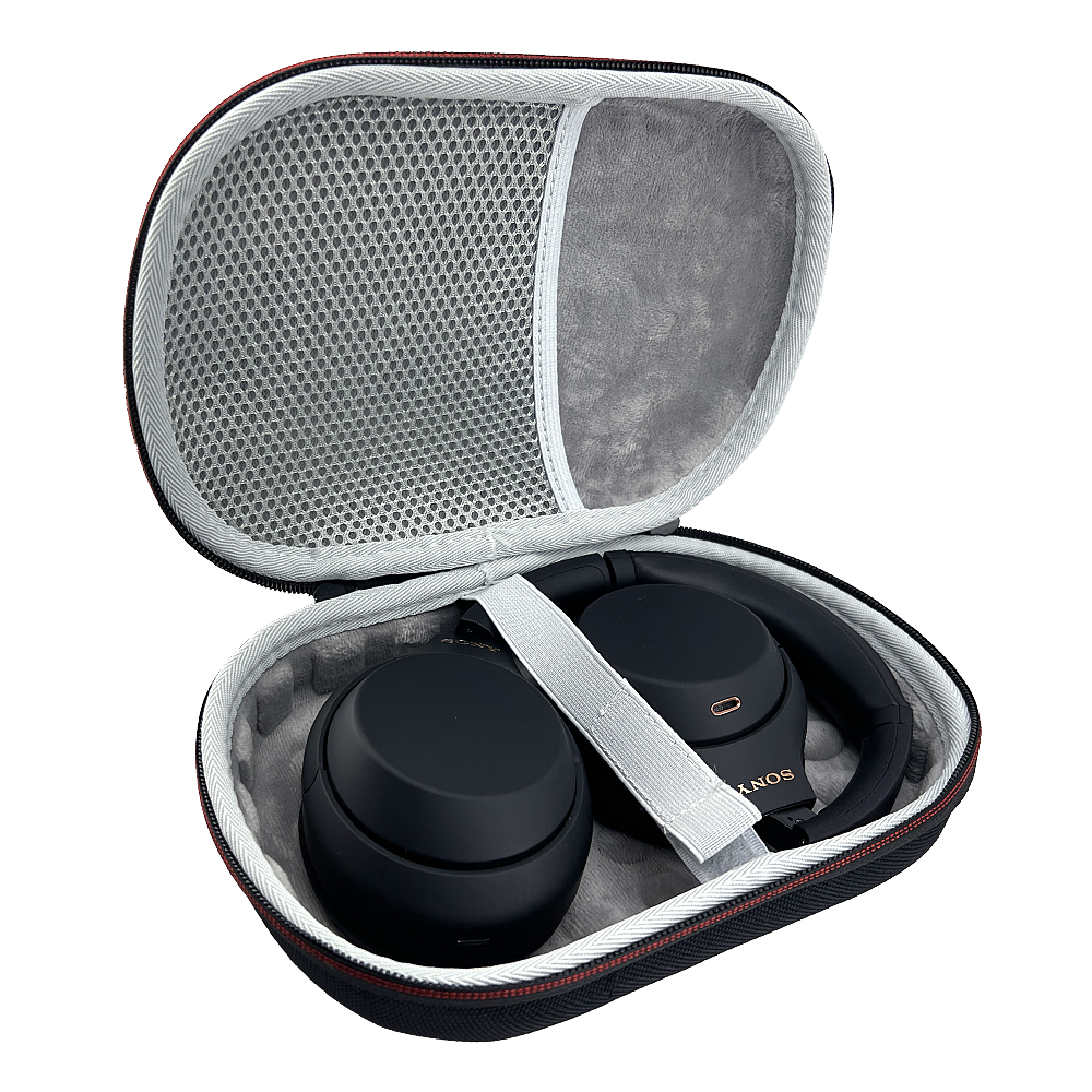 CentralSound EVA Hard Zippered Headphones Protective Carrying Case - Black - CentralSound