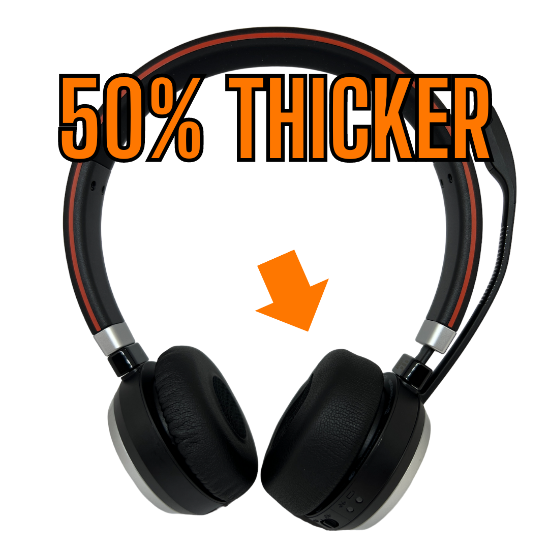 CS Upgraded XL Ear Pad Cushions for Jabra Evolve 65 40 30 20 65UC 65MS 40UC 40MS 30US 30II 20SE 20UC 20MS Headset - CentralSound