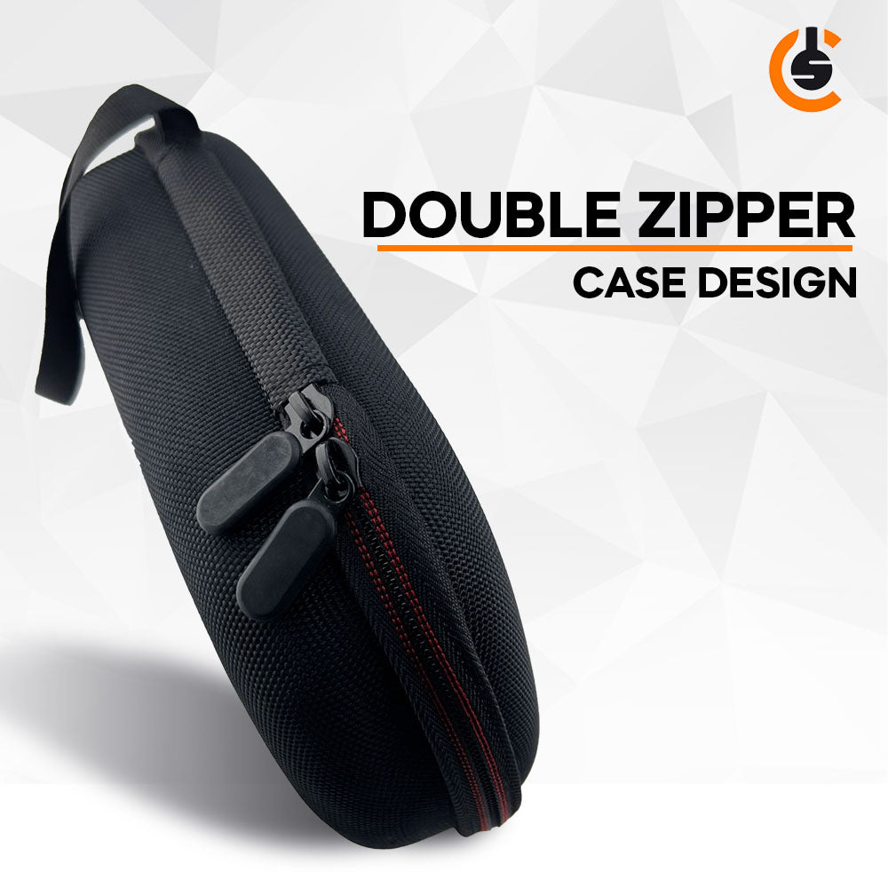 CentralSound EVA Hard Zippered Headphones Protective Carrying Case - Black - CentralSound