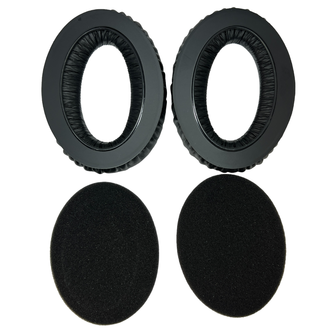CentralSound Replacement Ear Pads Cushion Set for Sennheiser HD650 HD600 HD580 HD660S HD565 HD545 HD535 HD6XX HD58X Headphones | Velour | Protein Leather | Black - CentralSound