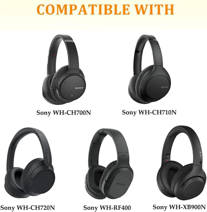 CS Cooling Gel Ear Pad Cushions for Sony Headphones WH-CH710N | CH700N | CH720N | XB900N | WH-RF400 - CentralSound