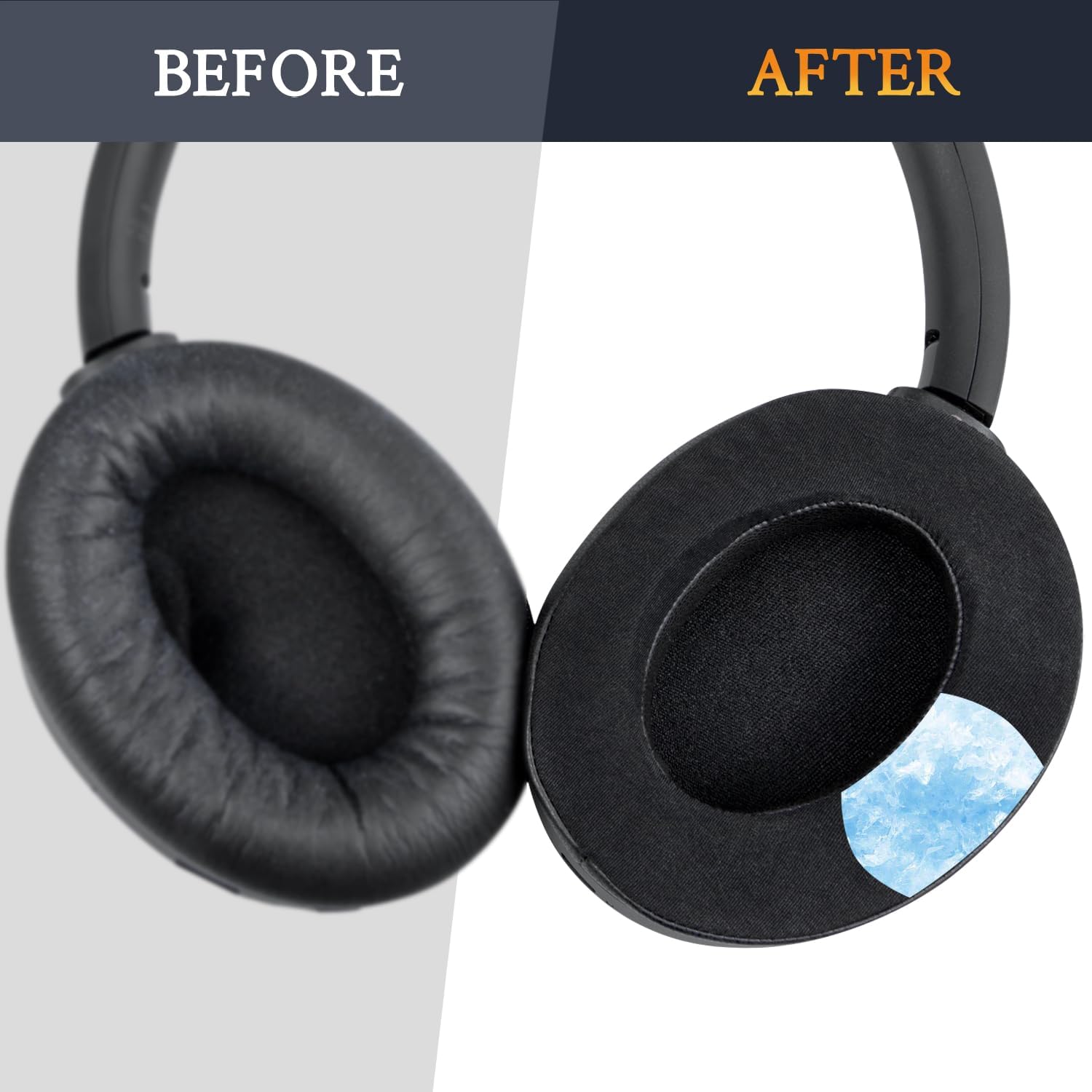 CS Upgraded Replacement Ear Pad Cushions for Sony WH-1000XM3 Headphones | Cooling Gel - CentralSound