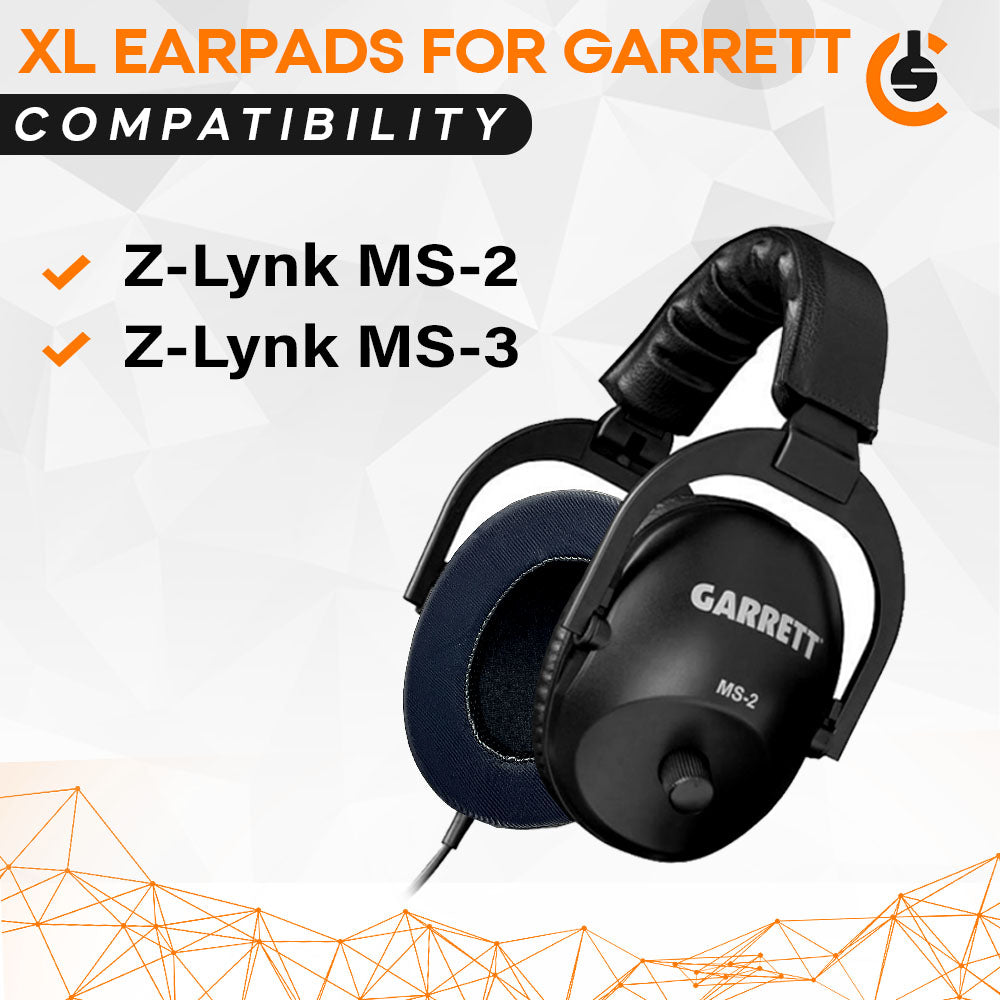 CS Replacement Upgraded Ear Pad Cushions for Garrett Z-Lynk MS-2 MS-3 Metal Detecting Headsets | Cooling Gel | Ultra Plush | Memory Foam - CentralSound