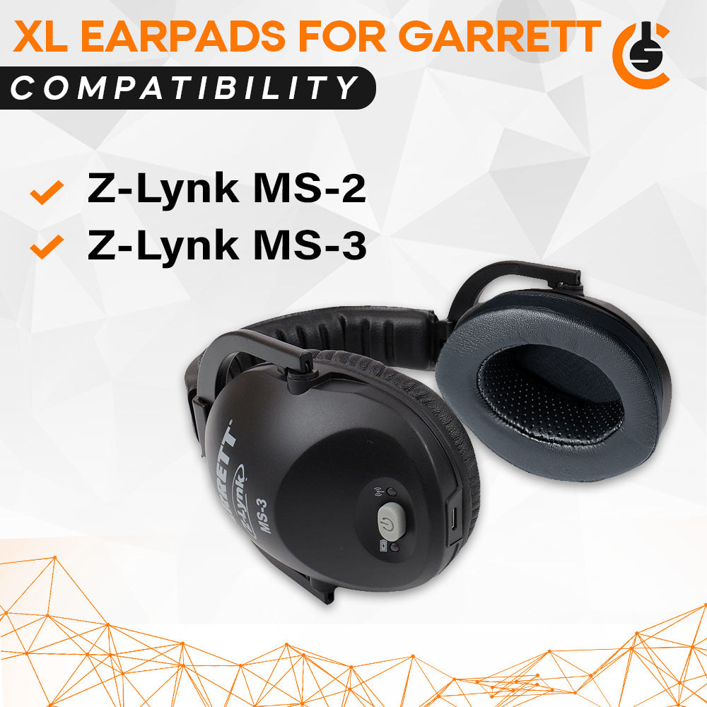CS Replacement Upgraded Ear Pad Cushions for Garrett Z-Lynk MS-2 MS-3 Metal Detecting Headsets | Cooling Gel | Ultra Plush | Memory Foam - CentralSound