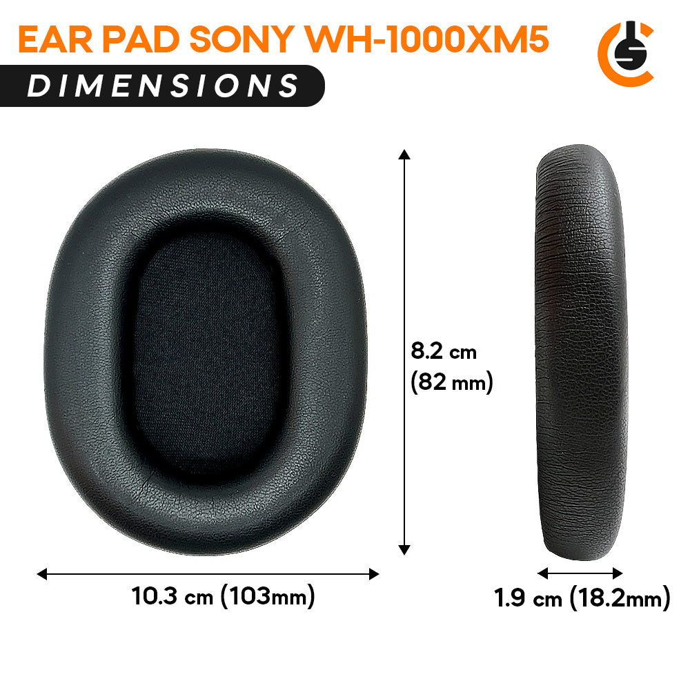 CS Replacement Ear Pad Cushions for Sony WH-1000XM5 WH1000XM5 XM5 Headphones - CentralSound
