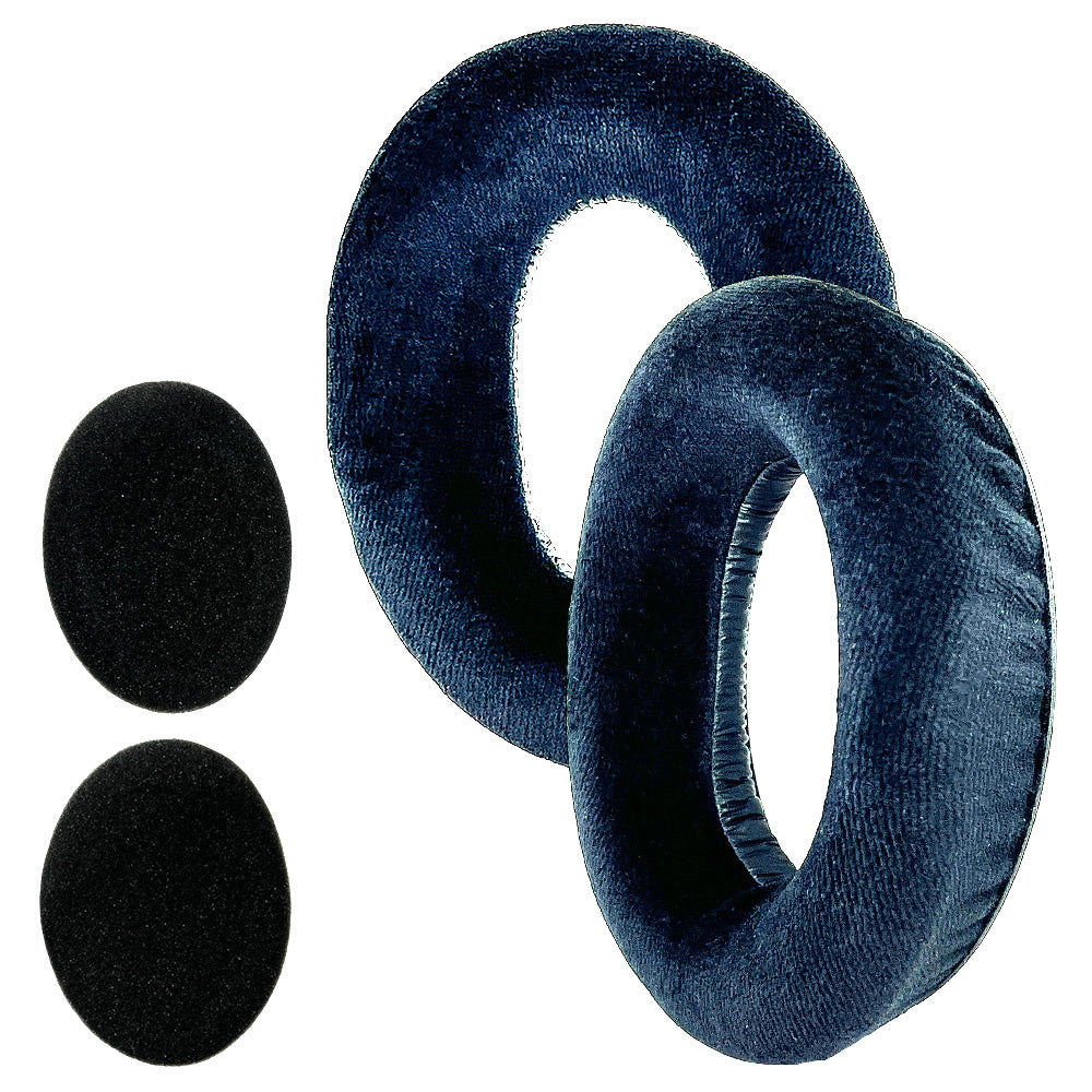 CentralSound Replacement Ear Pads Cushion Set for Sennheiser HD650 HD600 HD580 HD660S HD565 HD545 HD535 HD6XX HD58X Headphones | Velour | Protein Leather | Black - CentralSound