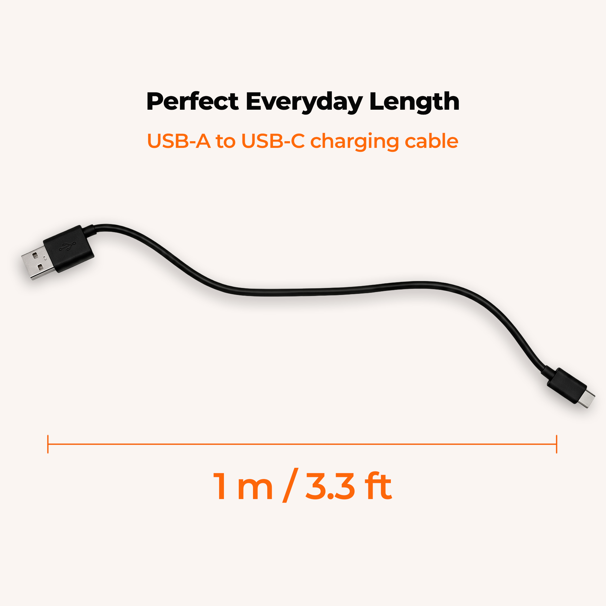 USB-A to USB-C Charging Cable for Headphones | Compatible with Sony, Bose and Beats