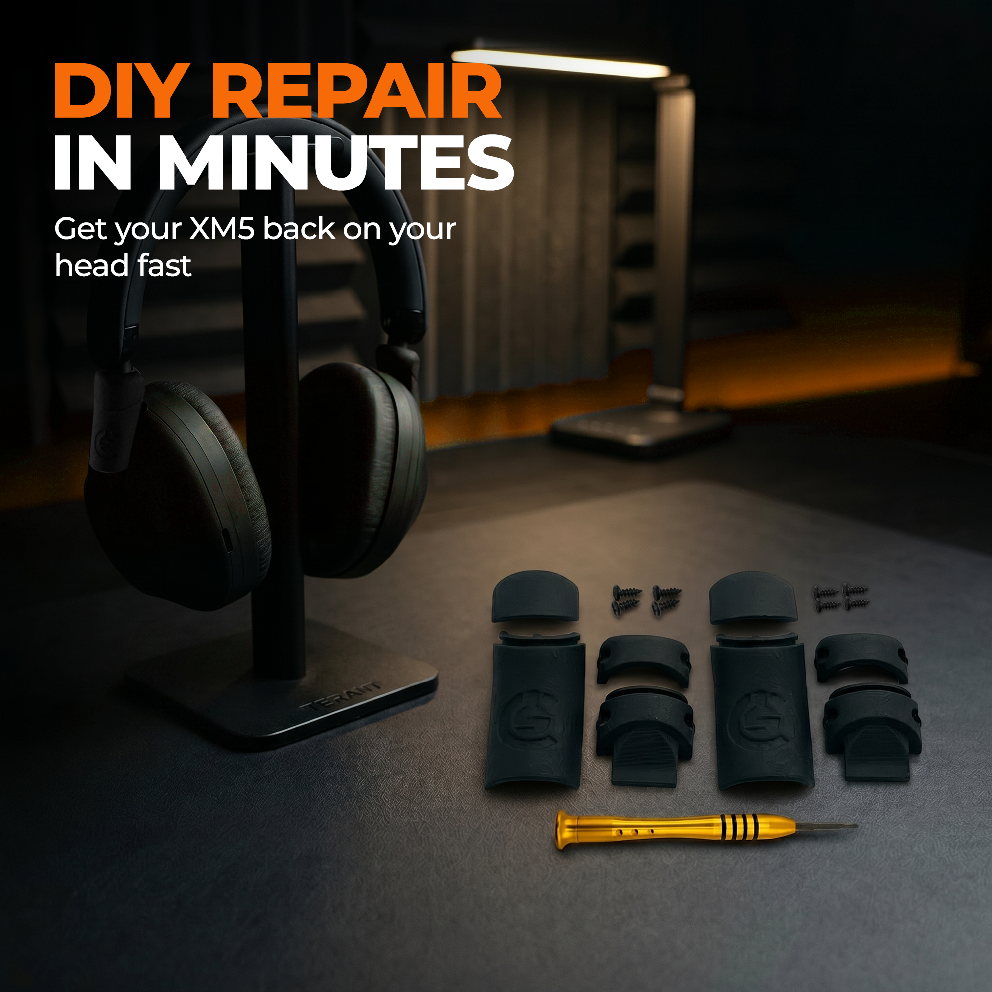 CS Parts Repair Kit for Sony WH-1000XM5 XM5 Headphones Broken Headband Hinge - CentralSound