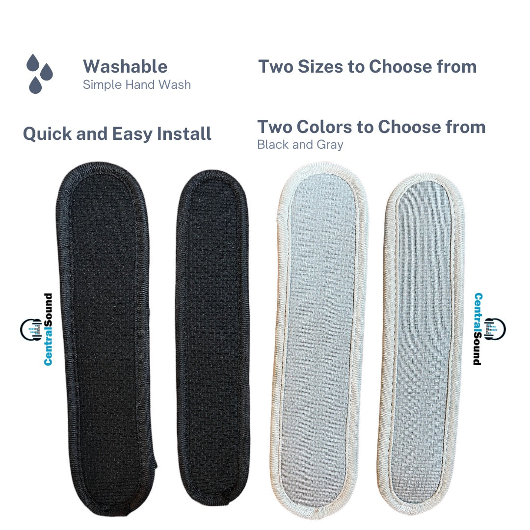CentralSound Universal Mesh and Zipper Headband Pad Cover Part for Headphones and Headsets - CentralSound
