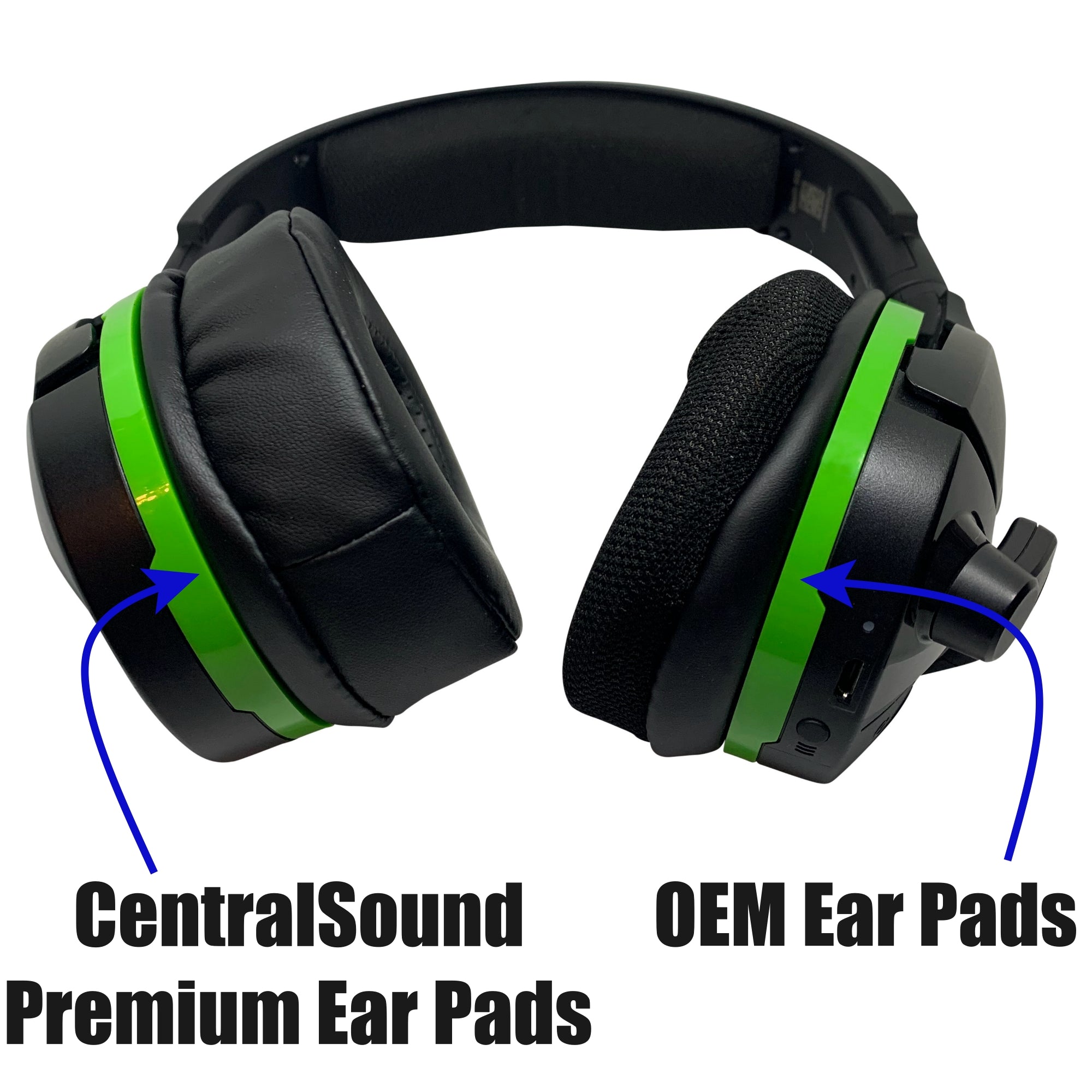 CentralSound Premium XL Replacement Ear Pads for Turtle Beach Gaming Headsets - CentralSound