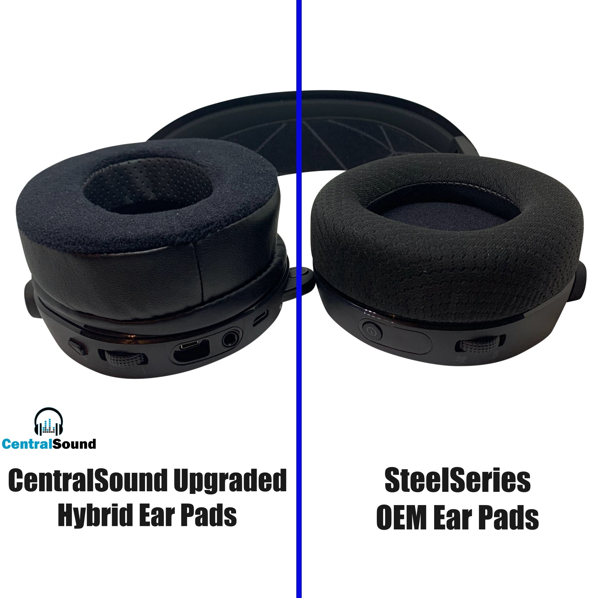 CentralSound Premium Replacement Ear Pad Cushions for SteelSeries Arctis Gaming Headsets - CentralSound