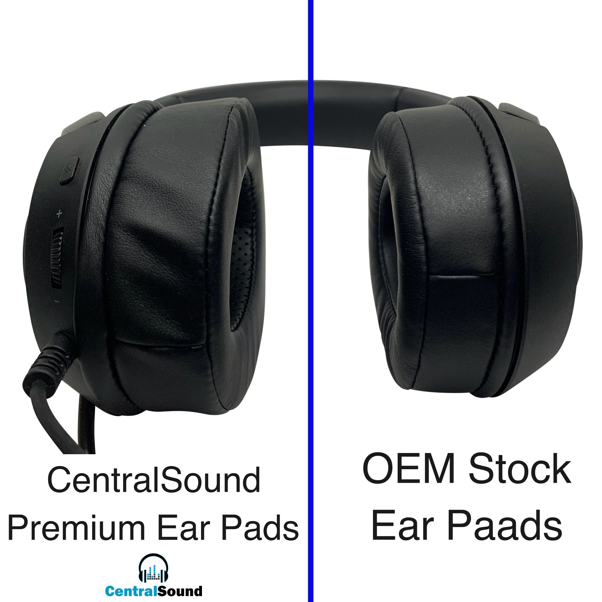 CentralSound Premium XL Oval Replacement Ear Pads for Razer Gaming Headsets - CentralSound