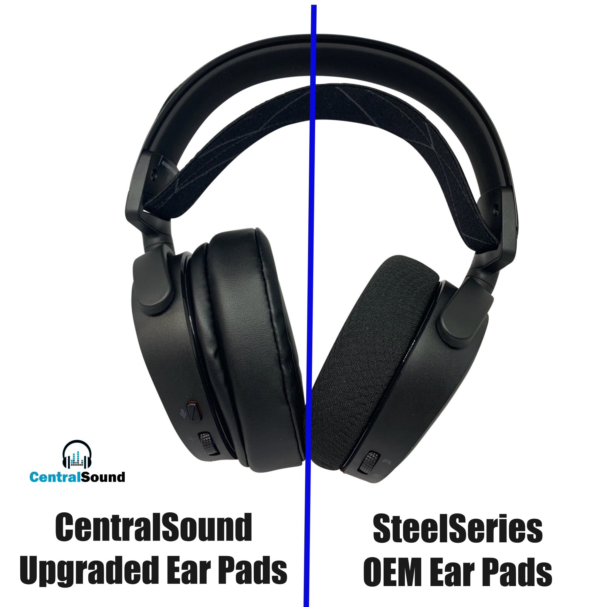 CentralSound Premium Replacement Ear Pad Cushions for SteelSeries Arctis Gaming Headsets - CentralSound
