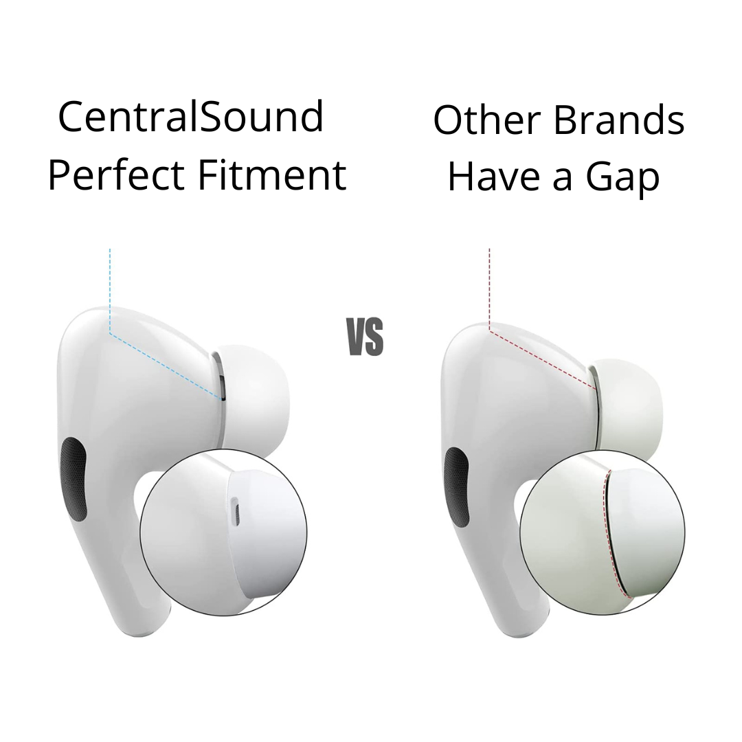 CentralSound Replacement Ear Bud Tips for Apple AirPods Pro - CentralSound