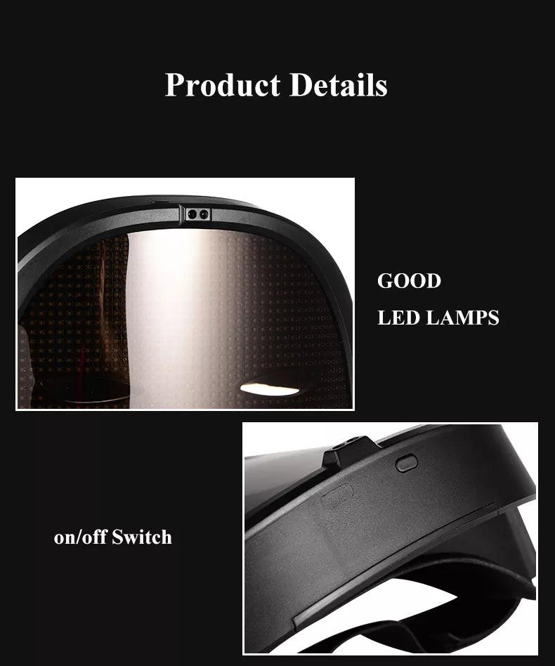 Halloween Party Full Color LED Face-Changing Glowing Mask APP Controlled - CentralSound