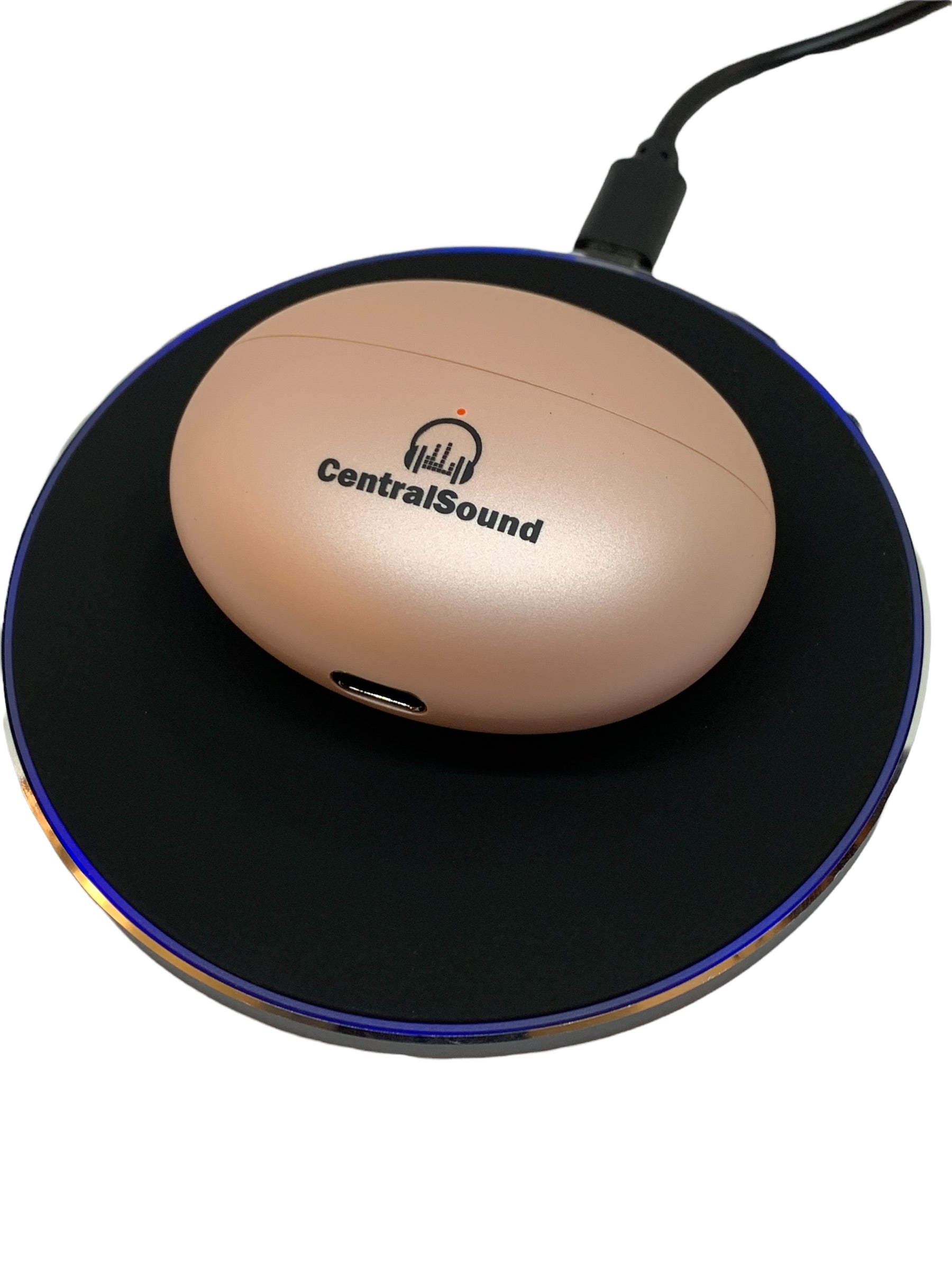 CentralSound Low Profile Qi Wireless Fast Charger Charging Pad |  Black - CentralSound