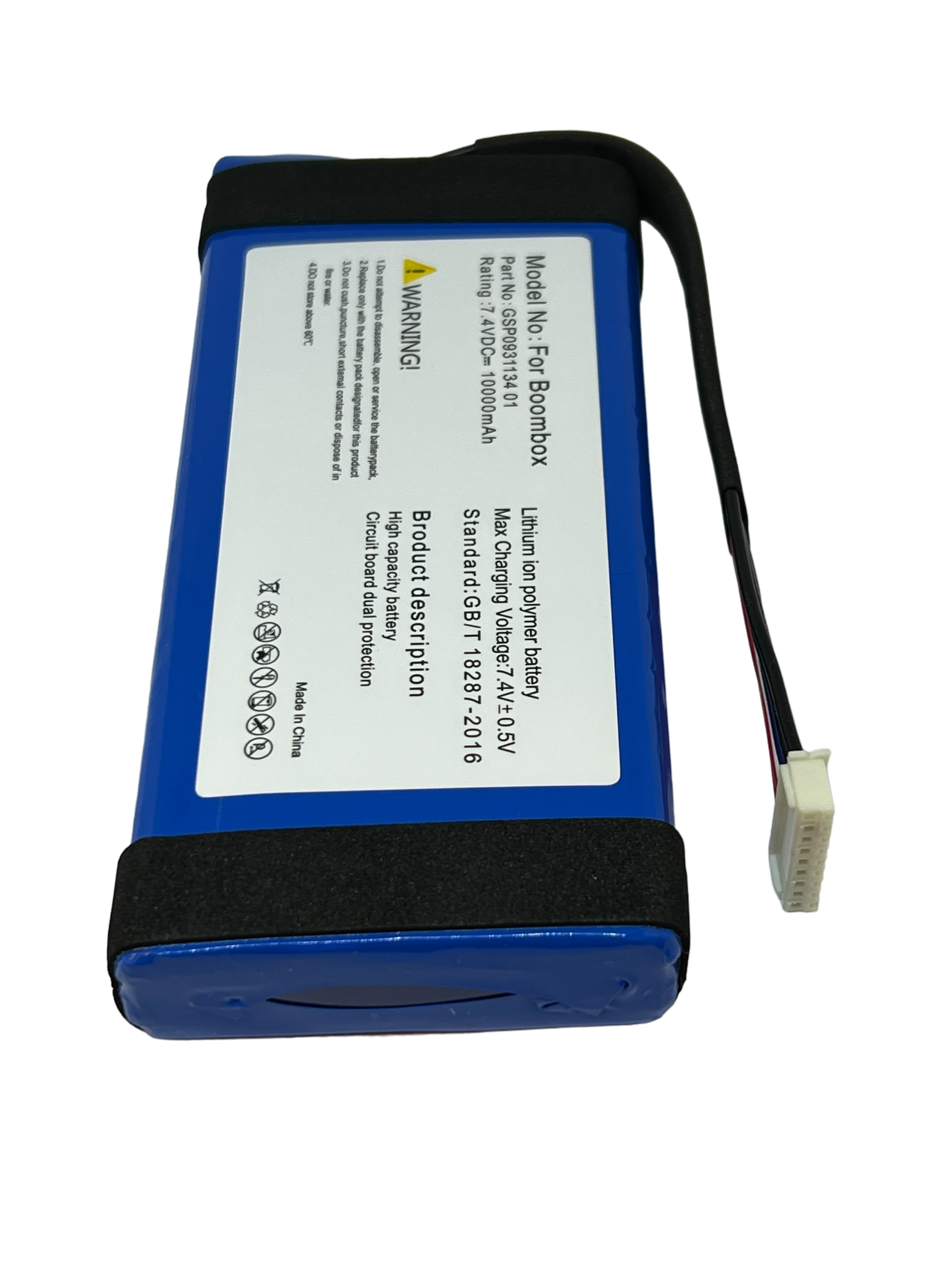 New Replacement Battery for JBL Boombox 1 10000mAh 7.4V GSP0931134 01 JEM3316 JEM3317 JEM3318 - CentralSound