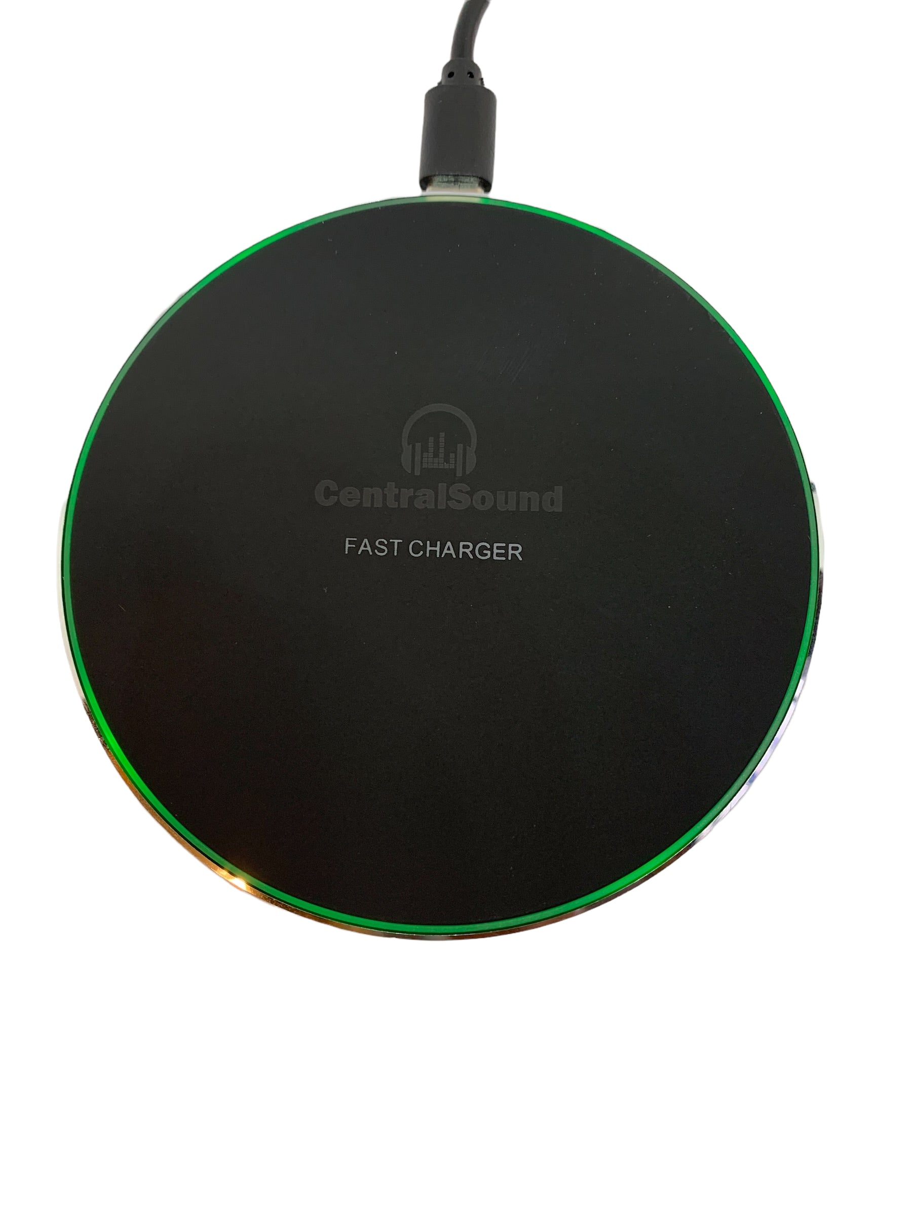 CentralSound Low Profile Qi Wireless Fast Charger Charging Pad |  Black - CentralSound