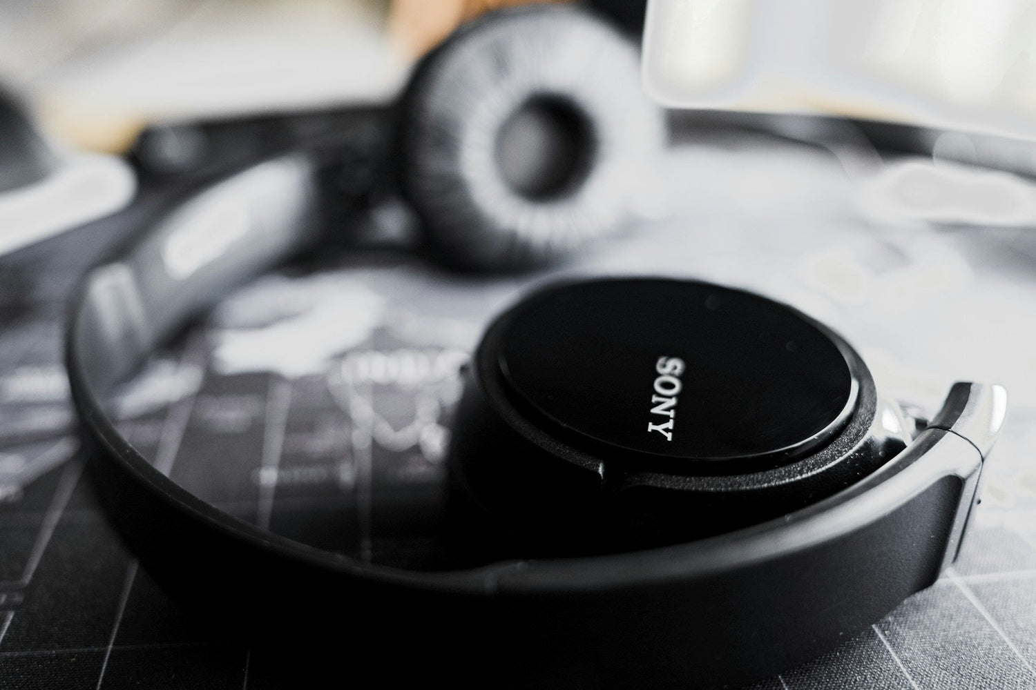 Black Sony headphones