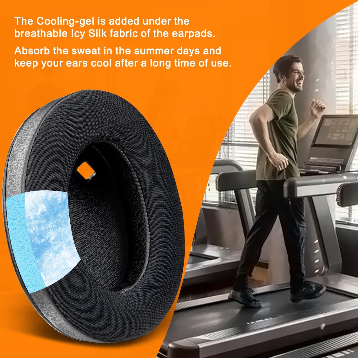 CS Upgraded Replacement Cooling Gel Ear Pad Cushions for Sony WH-1000XM4 Headphones - CentralSound