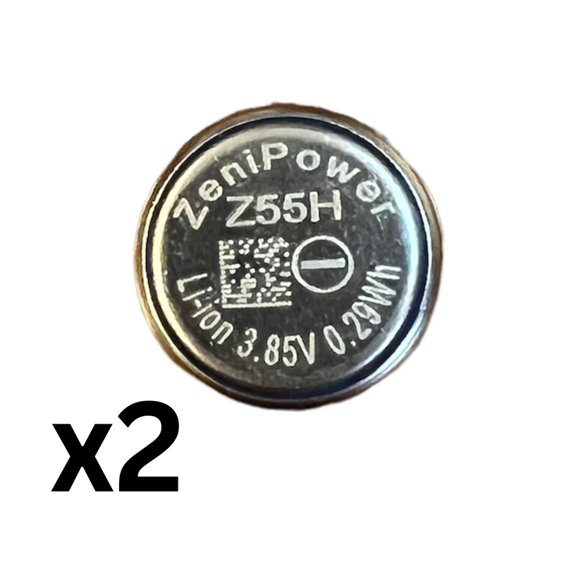 Z55H Batteria di ricambio (2 pezzi), 3,85 V, 75 mAh, agli ioni di litio Z55H Batteria di ricambio (2 pezzi), 3,85 V, 75 mAh, agli ioni di litio