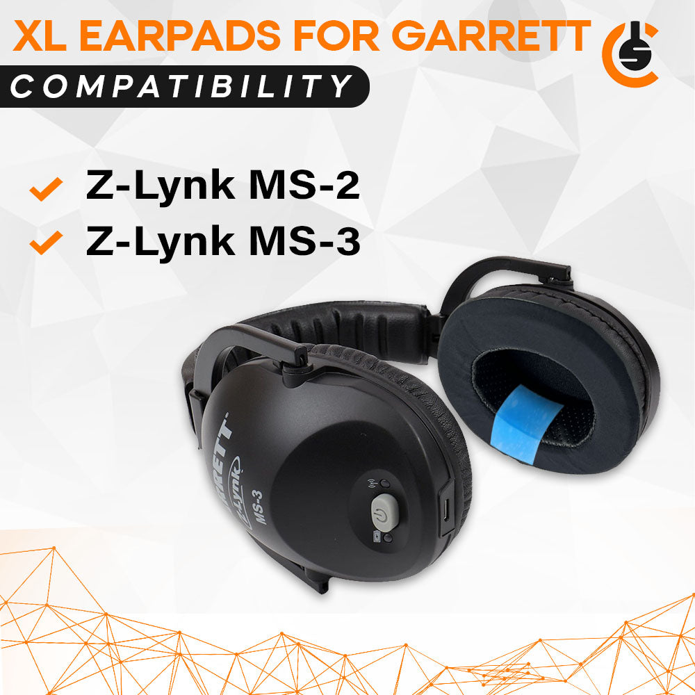 CS Replacement Upgraded Ear Pad Cushions for Garrett Z-Lynk MS-2 MS-3 Metal Detecting Headsets | Cooling Gel | Ultra Plush | Memory Foam - CentralSound