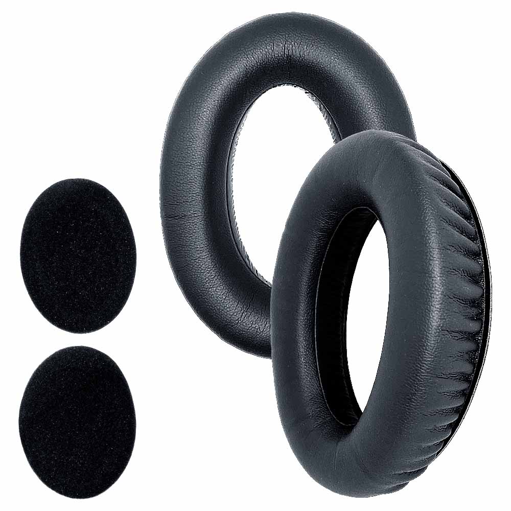 CentralSound Replacement Ear Pads Cushion Set for Sennheiser HD650 HD600 HD580 HD660S HD565 HD545 HD535 HD6XX HD58X Headphones | Velour | Protein Leather | Black - CentralSound