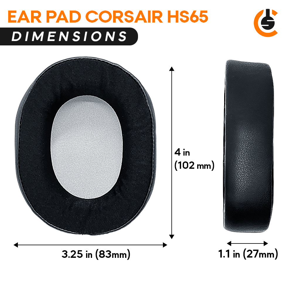 CS Replacement Ear Pad Cushions for Corsair HS65 HS 65 Gaming Headset - CentralSound