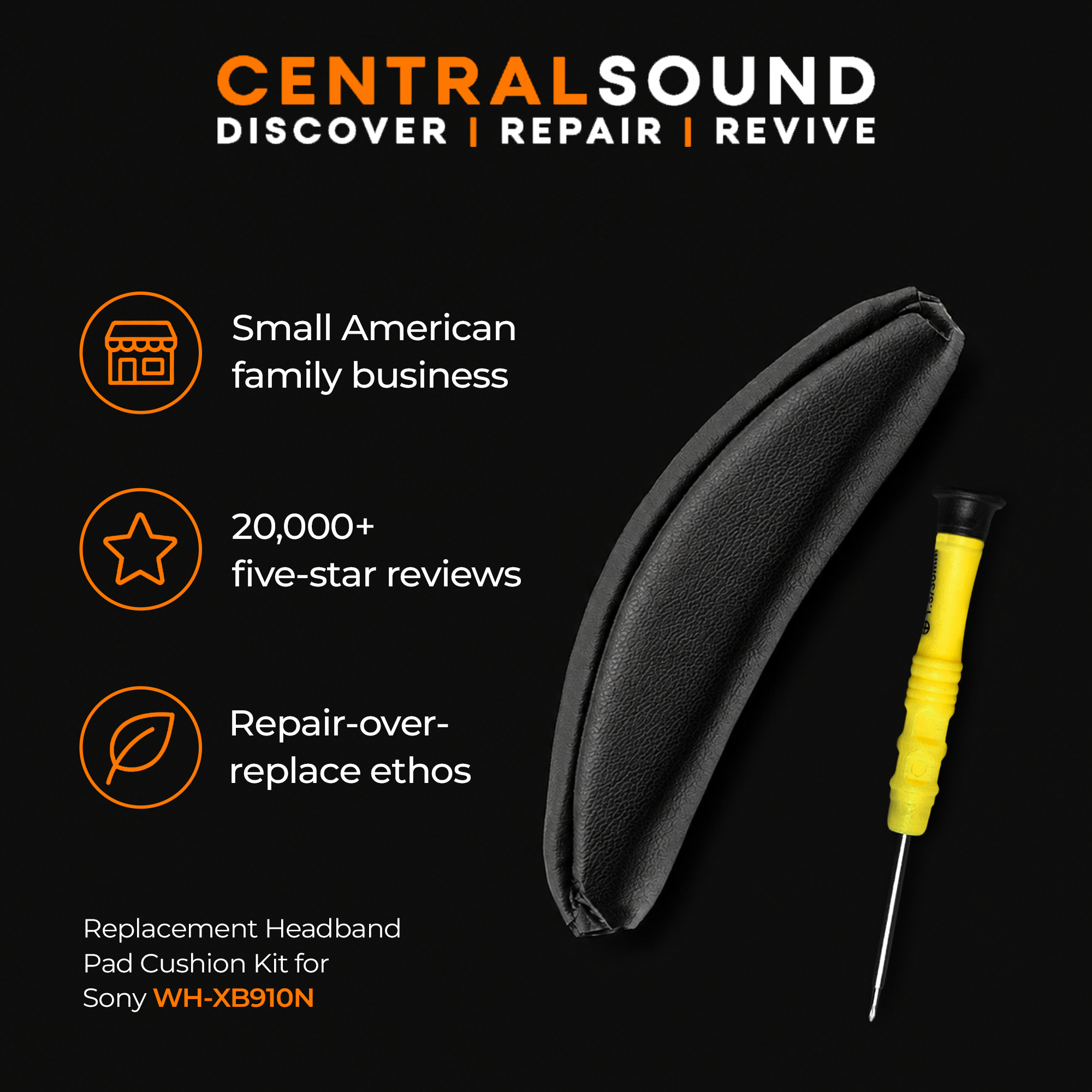 CS Replacement Headband Pad Cushion for Sony WH-XB910N Headphones YY2951