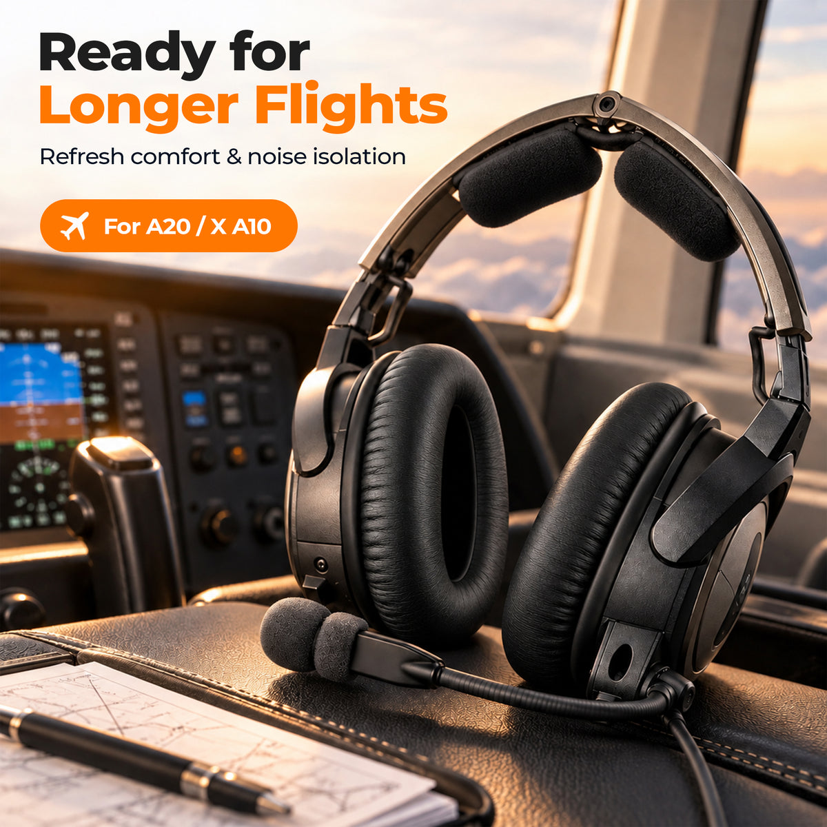 Replacement ear cushions and foam kit for Bose A20 and Aviation Headset X (A10), photo 6