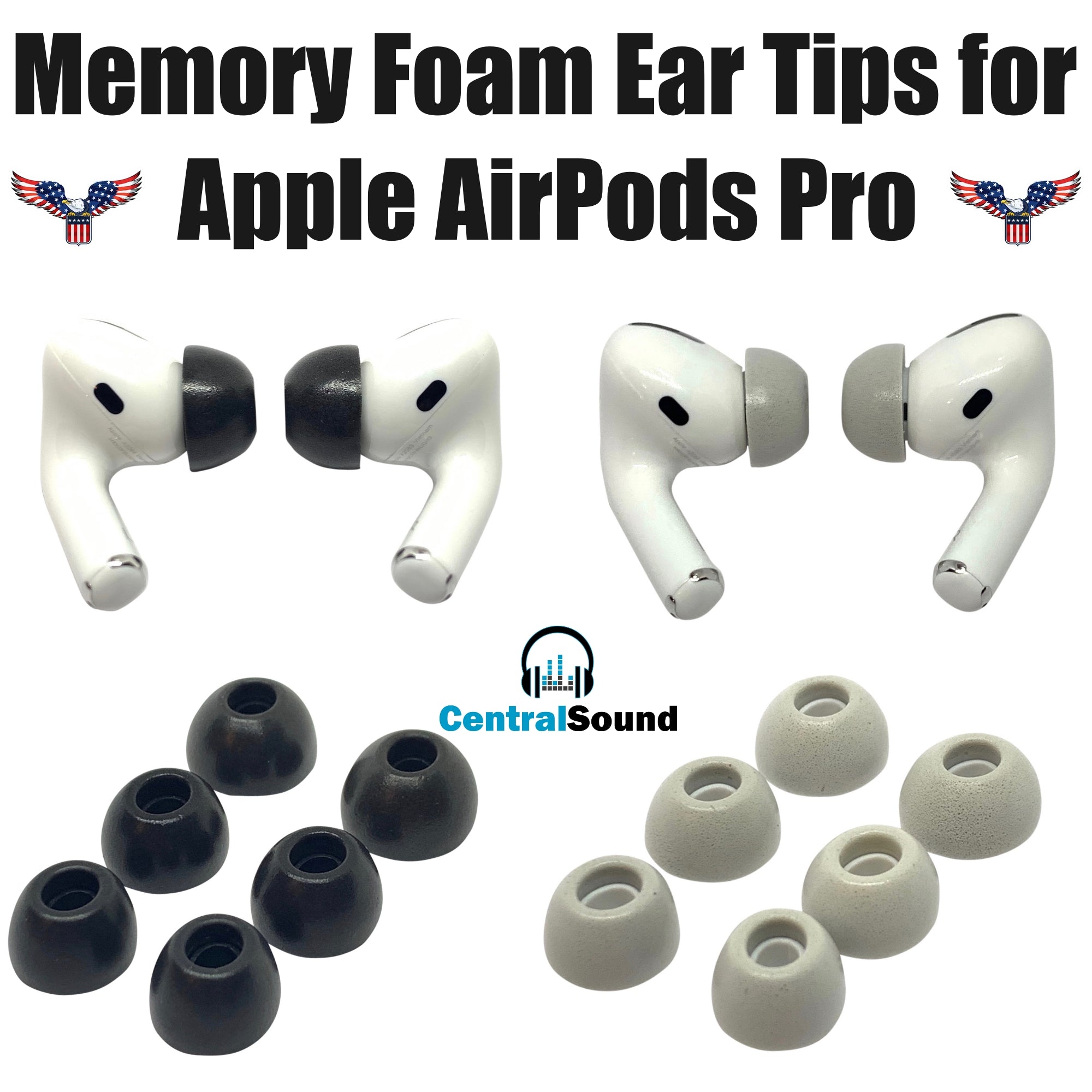Algebra Søg Skære af Replacement Memory Foam Ear Buds Tips Earbuds for Apple AirPods Pro