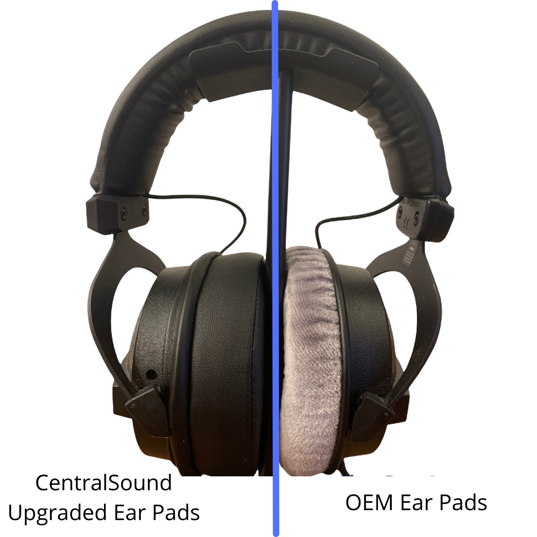 CentralSound Premium Replacement Ear Pad Cushions for Beyerdynamic DT 770 Dt990 Pro DT 770 Pro DT 880 Pro DT 990 - 100mm Cooling Gel + Memory Foam