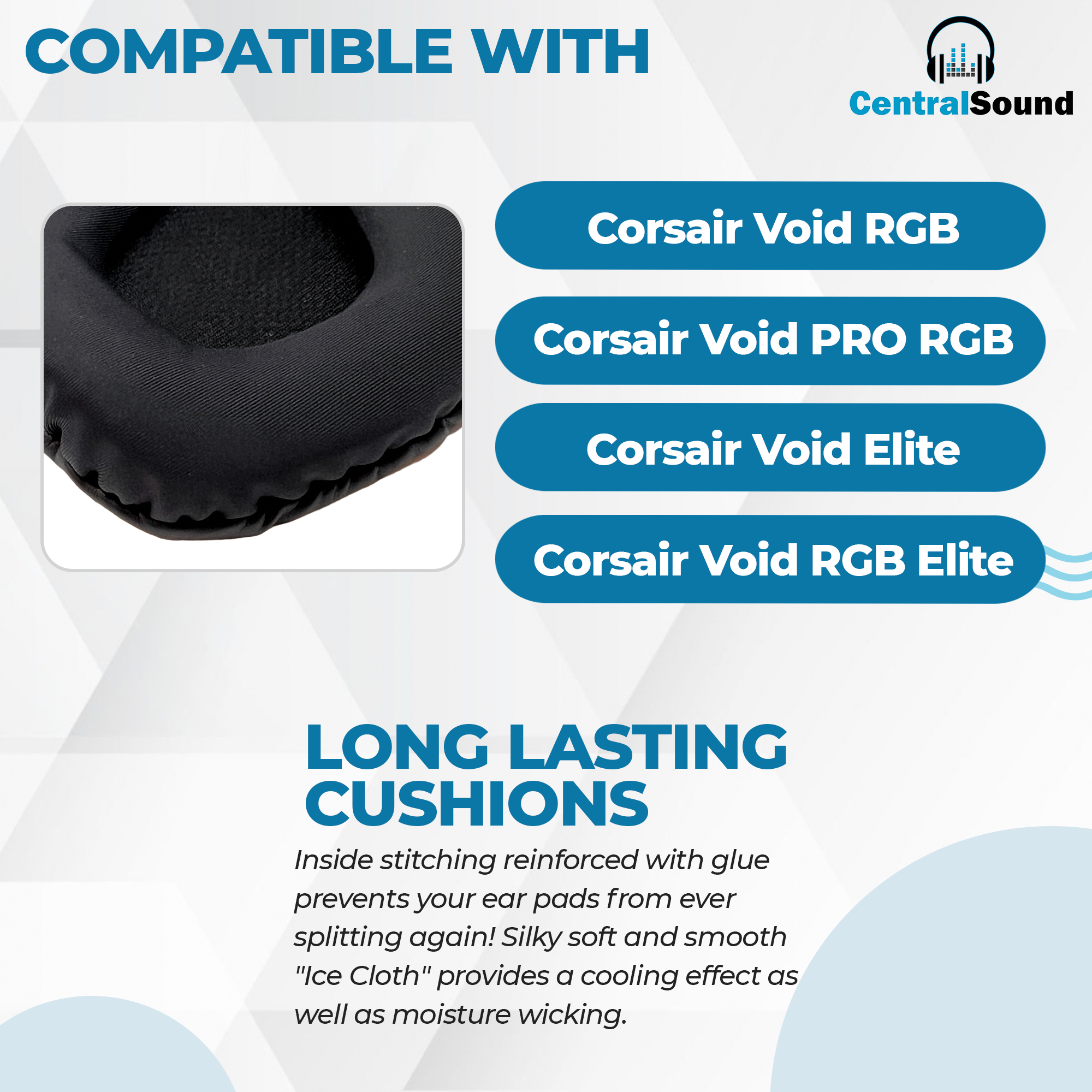 CS Replacement Ear Pad Cushions for Corsair HS65 HS55 HS55 PRO Gaming