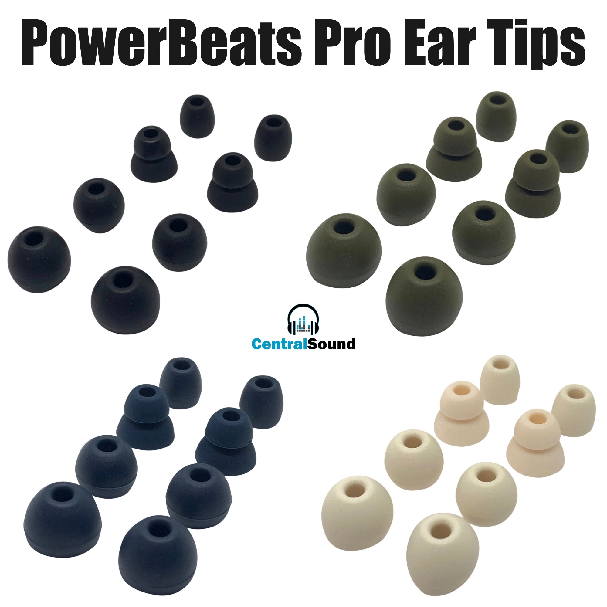 Replacement Ear Buds Tips Earbuds for PowerBeats 1 2 3 Pro Wireless Headphones - CentralSound