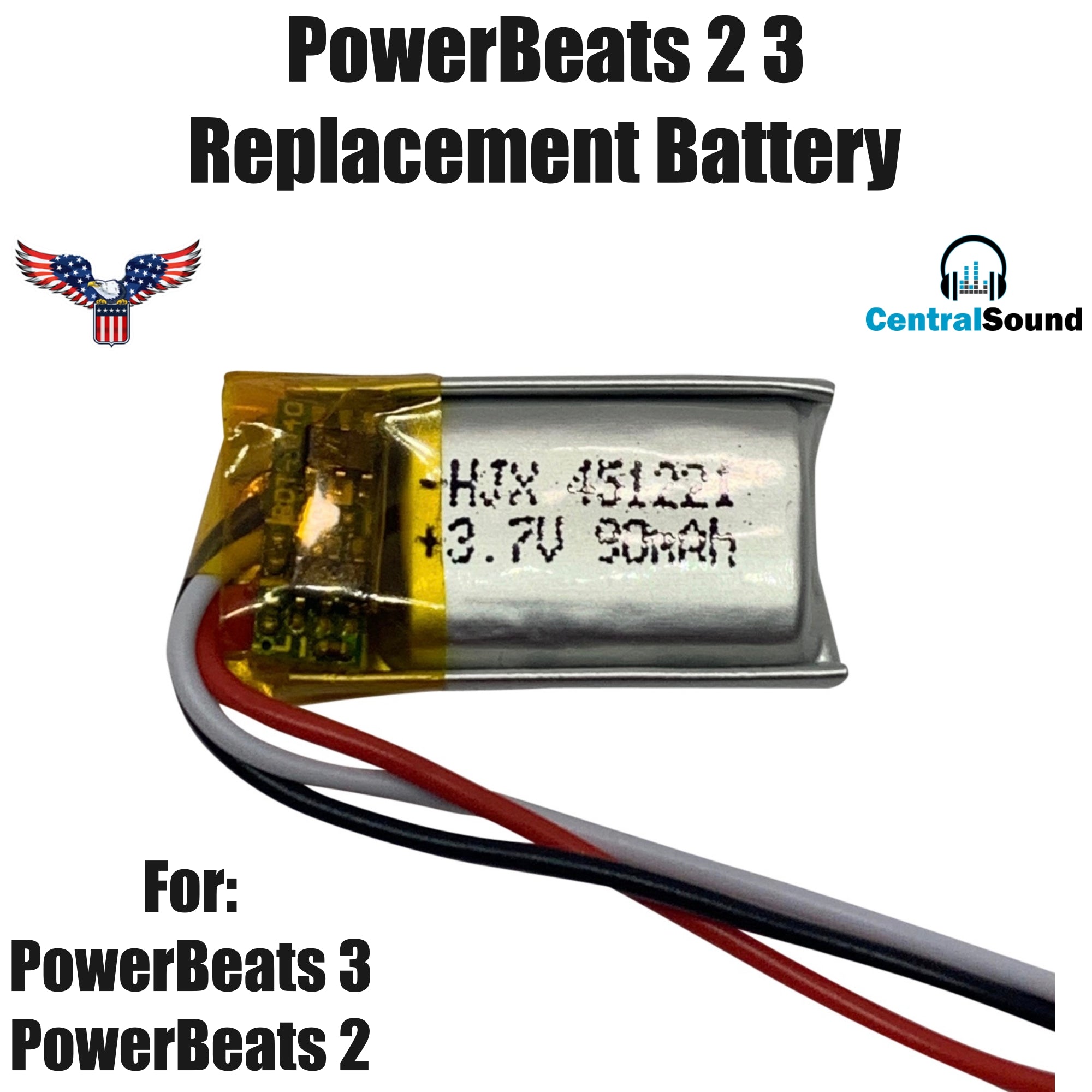 Powerbeats 2 3 Battery Replacement Wireless In-Ear Headphones Parts - CentralSound